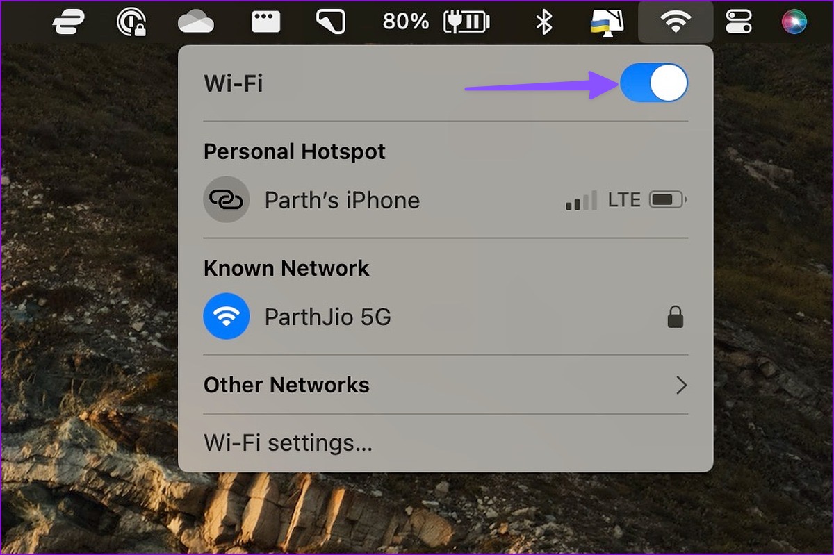 Enable Wi-Fi on Mac
