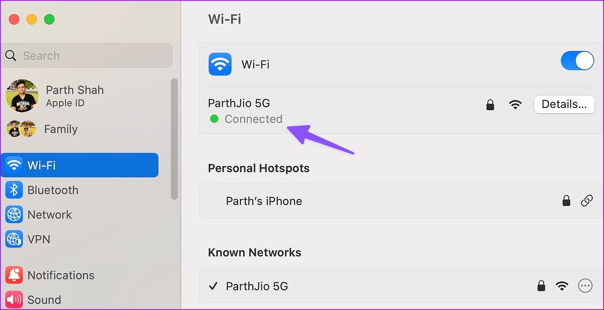 Connect to Wi-Fi on Mac