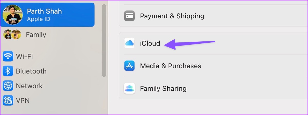 Open iCloud on Mac