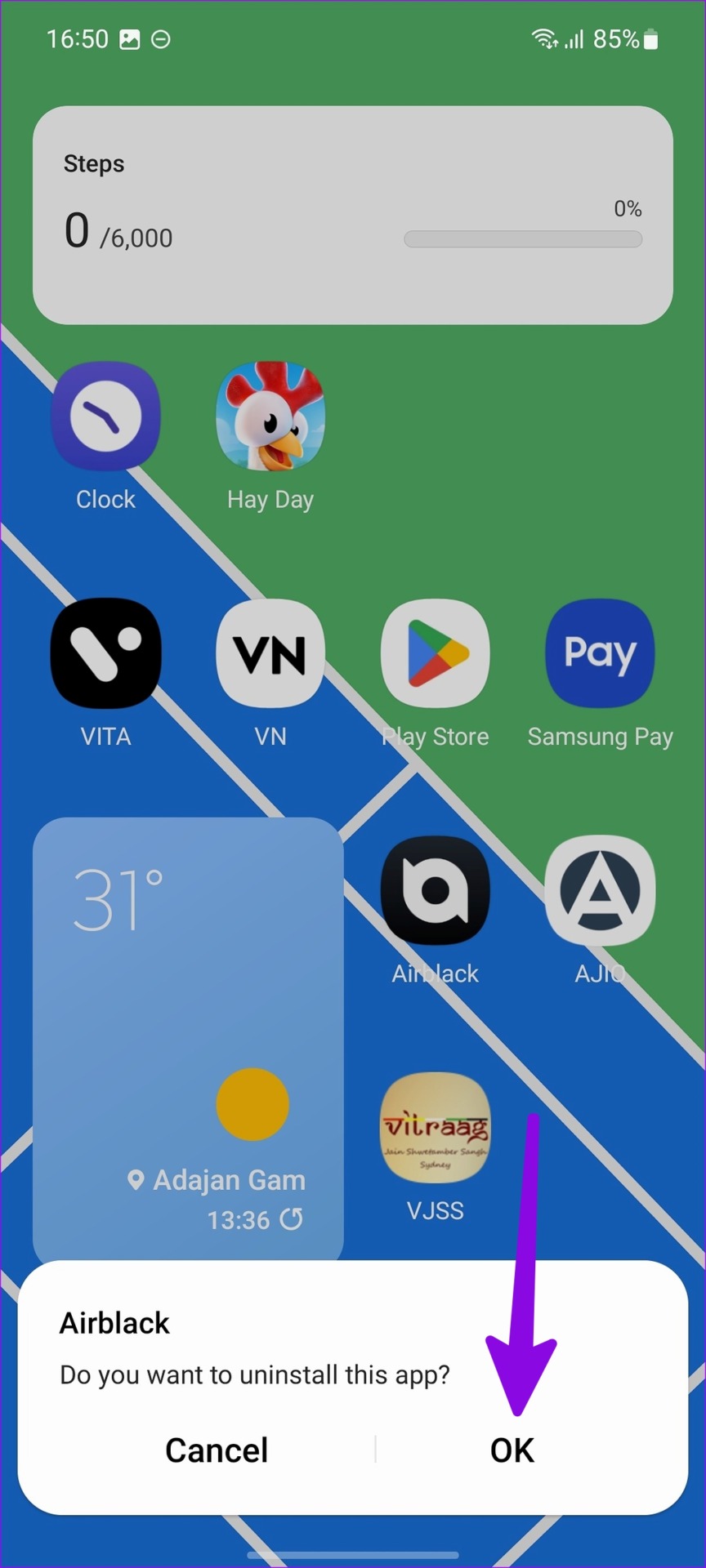 uninstall apps on Samsung Galaxy phone