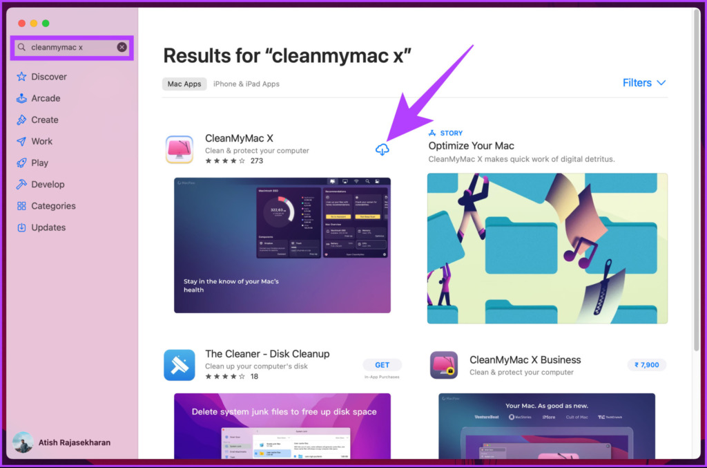 Download and install CleanMyMac X