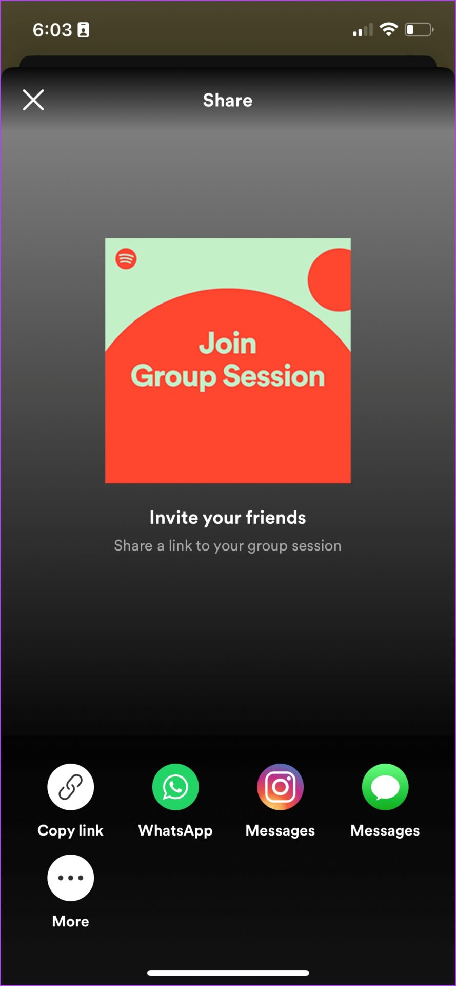 Spotify Group Session feature