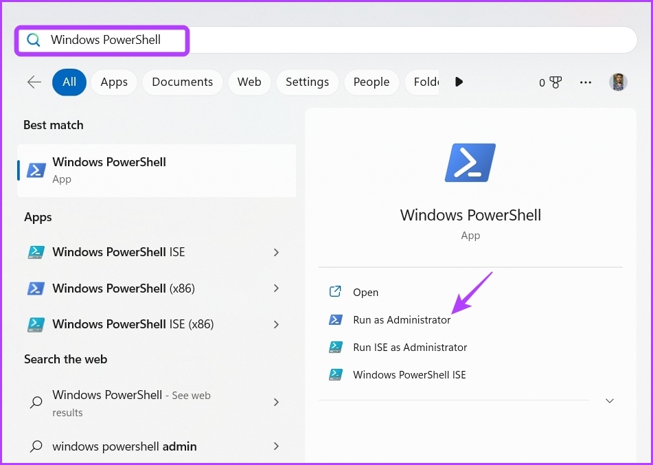 Running Windows PowerShell as admin