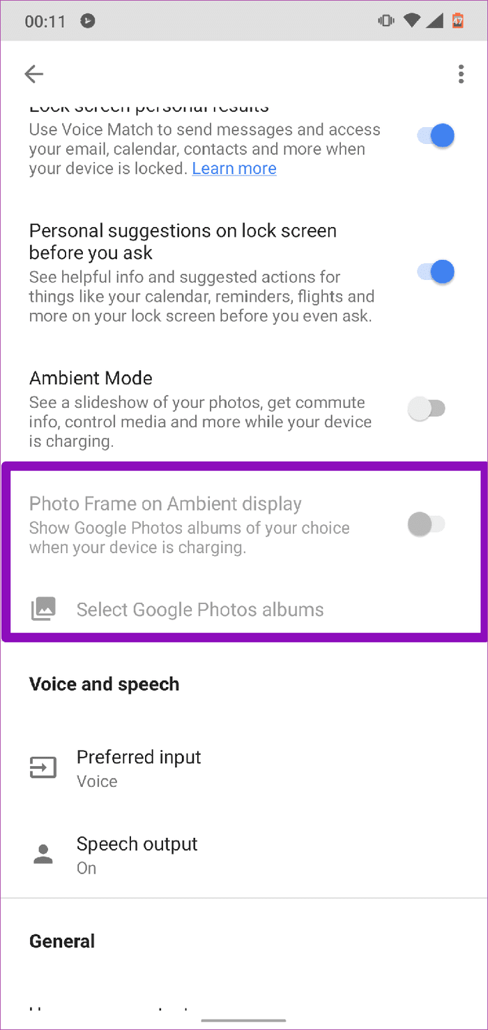 Enable google assistant ambient mode 07